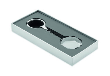 Logotrade Werbegeschenke das Foto: Schlüsselanhänger Glas rund