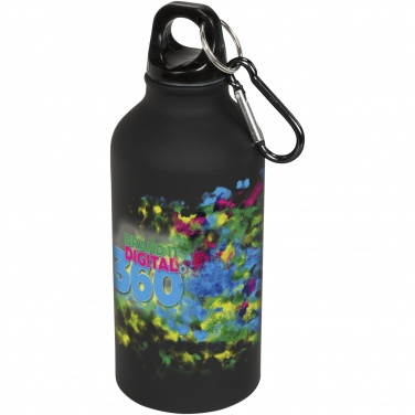Logotrade advertising products photo of: Oregon 400 ml matte water bottle with carabiner