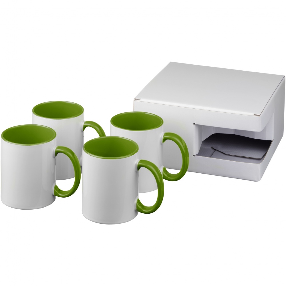 Logo trade promotional product photo of: Ceramic sublimation mug 4-pieces gift set
