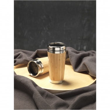 Logo trade promotional giveaways picture of: Bambus 450 ml tumbler with bamboo outer