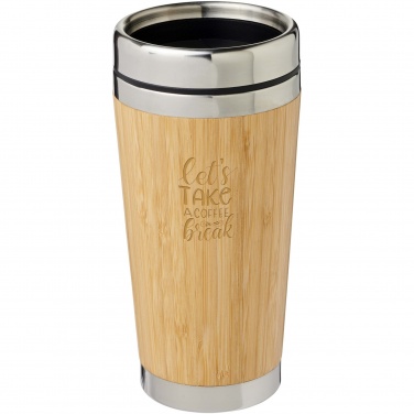 Logotrade promotional merchandise image of: Bambus 450 ml tumbler with bamboo outer