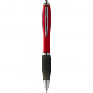 Logo trade promotional gifts image of: Nash ballpoint pen coloured barrel and black grip