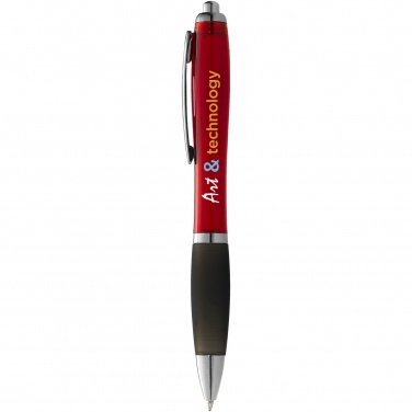 Logo trade promotional products picture of: Nash ballpoint pen coloured barrel and black grip