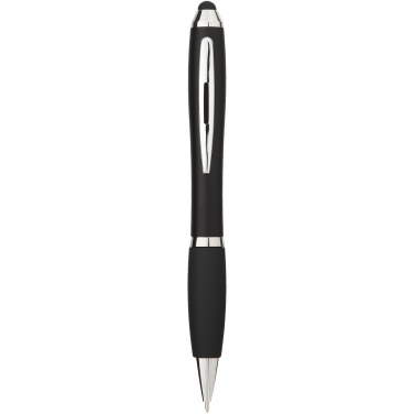 Logotrade promotional item picture of: Nash coloured stylus ballpoint pen with black grip
