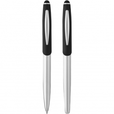 Logotrade promotional product picture of: Geneva stylus ballpoint pen and rollerball pen set
