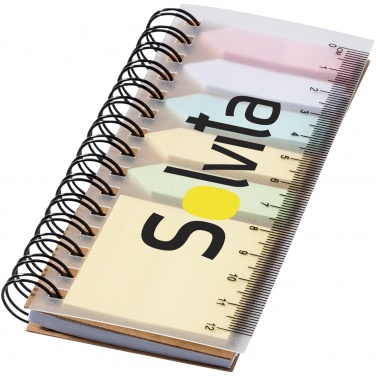 Logo trade business gift photo of: Spinner spiral notebook with coloured sticky notes