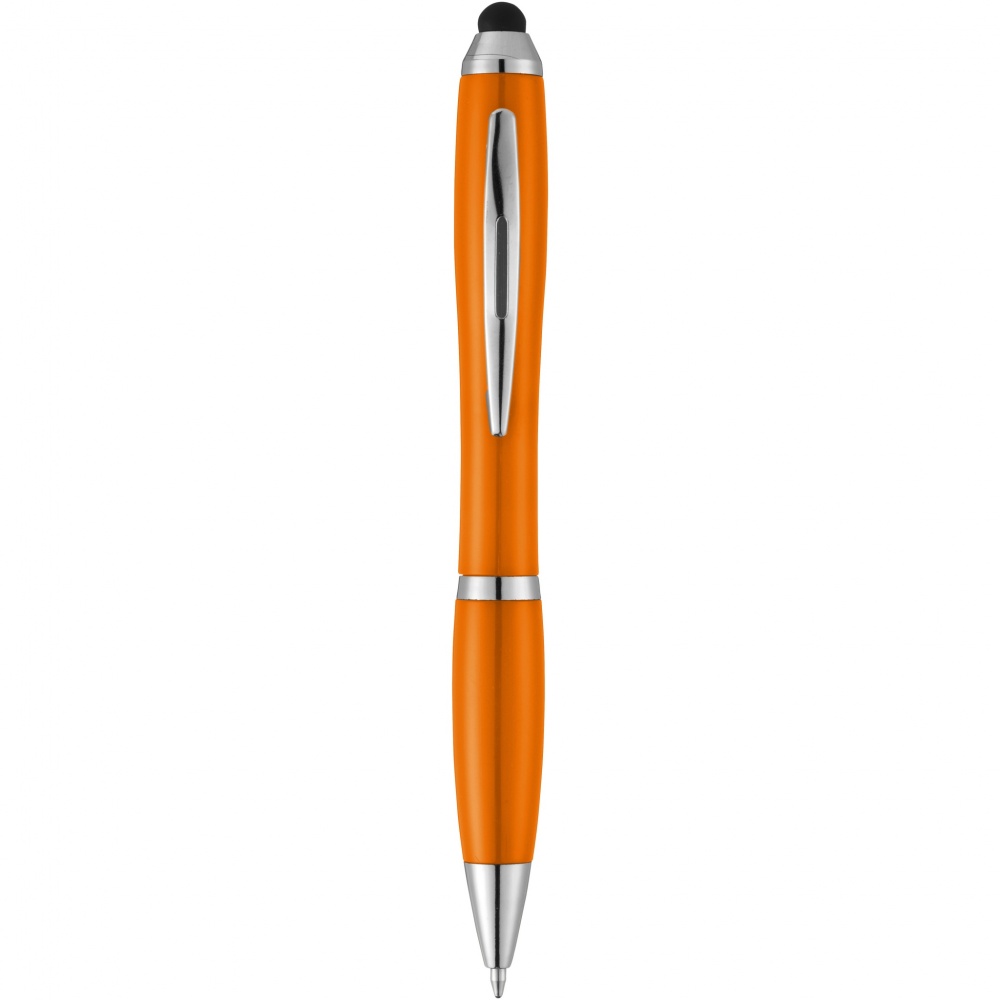 Logo trade advertising product photo of: Nash stylus ballpoint pen with coloured grip