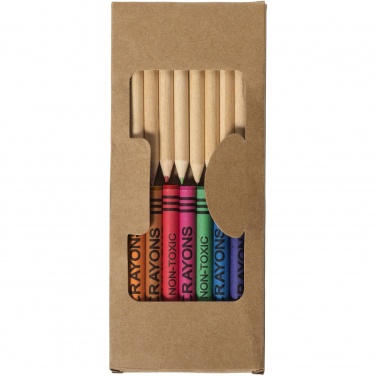 Logotrade business gift image of: Lucky 19-piece coloured pencil and crayon set