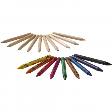 Logotrade promotional merchandise photo of: Lucky 19-piece coloured pencil and crayon set