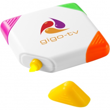 Logotrade promotional item picture of: Trafalgar square-shaped 4-colour highlighter