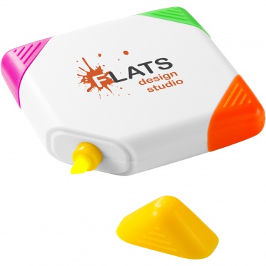 Logo trade promotional giveaway photo of: Trafalgar square-shaped 4-colour highlighter