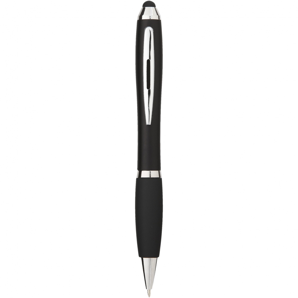 Logotrade advertising product picture of: Nash coloured stylus ballpoint pen with black grip