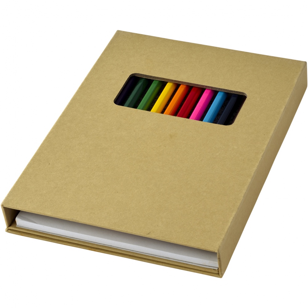 Logo trade promotional giveaway photo of: Pablo colouring set with drawing paper