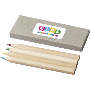 Logo trade business gifts image of: Tullik 4-piece coloured pencil set