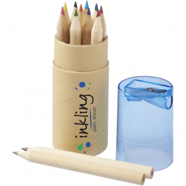 Logo trade corporate gifts picture of: Hef 12-piece coloured pencil set with sharpener