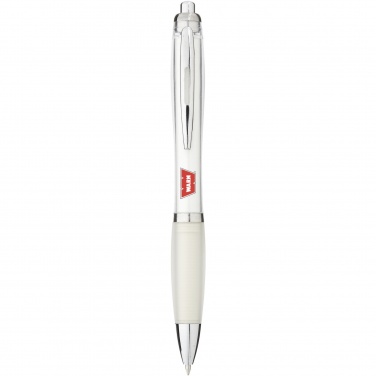 Logo trade promotional items image of: Nash ballpoint pen coloured barrel and grip