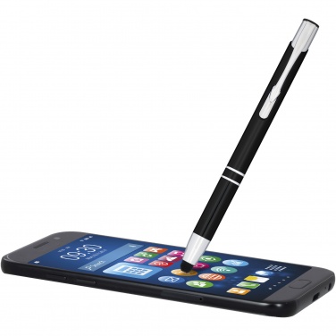 Logo trade business gift photo of: Moneta anodized aluminium click stylus ballpoint pen