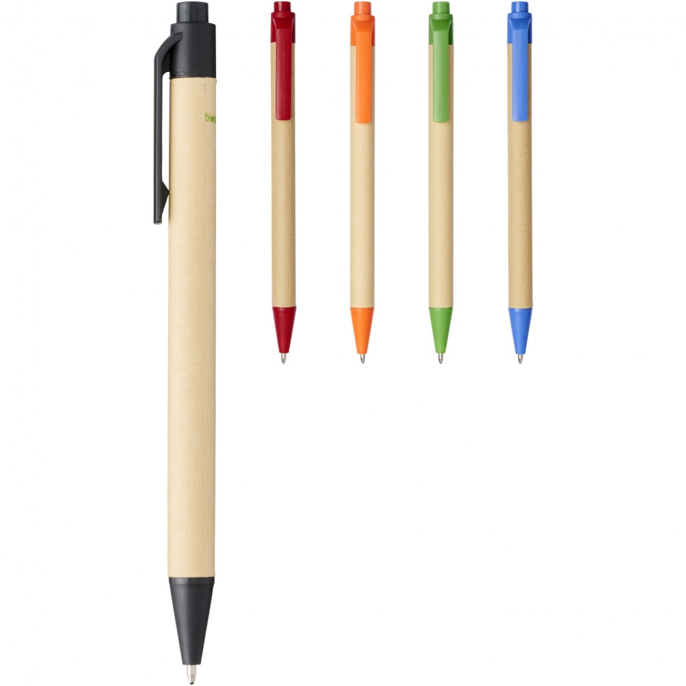 Logotrade promotional gift image of: Berk recycled carton and corn plastic ballpoint pen