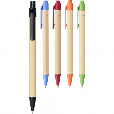 Logo trade promotional gift photo of: Berk recycled carton and corn plastic ballpoint pen