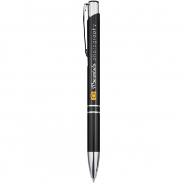 Logo trade promotional gifts image of: Moneta aluminium click ballpoint pen (black ink)