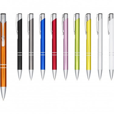 Logo trade advertising products image of: Moneta anodized aluminium click ballpoint pen
