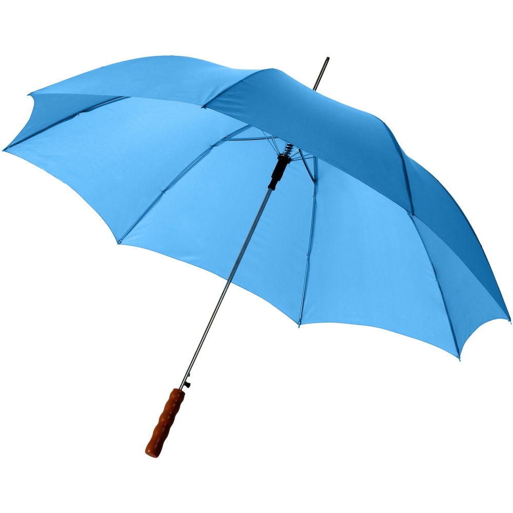 Logo trade promotional gifts picture of: Lisa 23" auto open umbrella with wooden handle