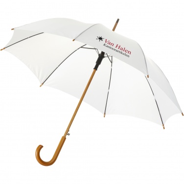 Logo trade promotional items image of: Kyle 23" auto open umbrella wooden shaft and handle