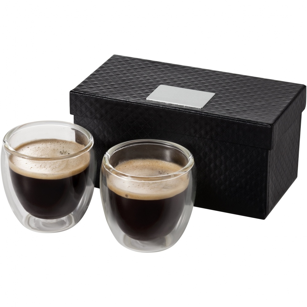Logotrade advertising product image of: Boda 2-piece glass espresso cup set
