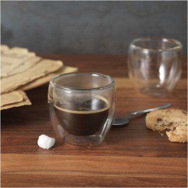 Logo trade advertising products image of: Boda 2-piece glass espresso cup set