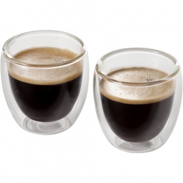 Logo trade promotional merchandise photo of: Boda 2-piece glass espresso cup set