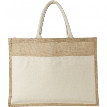 Logotrade promotional item picture of: Mumbay cotton pocket jute tote bag 18L