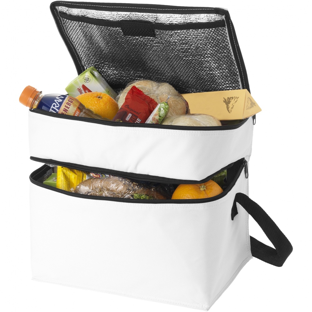 Logo trade corporate gifts picture of: Oslo 2-zippered compartments cooler bag 13L