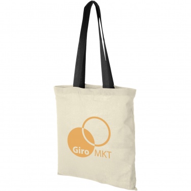 Logo trade business gifts image of: Nevada 100 g/m² cotton tote bag coloured handles 7L