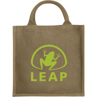 Logo trade promotional giveaways image of: Chennai jute tote bag 16L