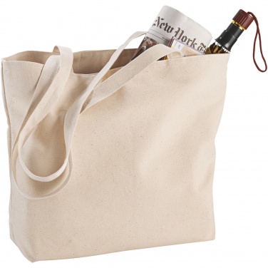 Logo trade promotional items picture of: Ningbo 320 g/m² zippered cotton tote bag 15L