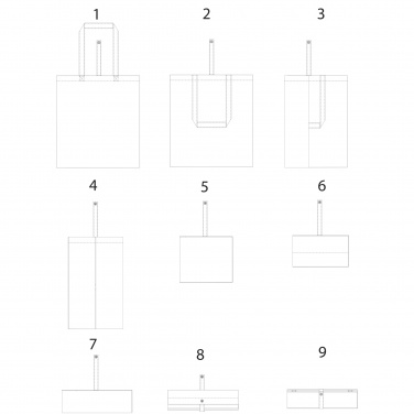 Logo trade business gift photo of: Nevada 100 g/m² cotton foldable tote bag 7L