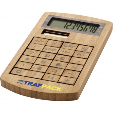 Logo trade promotional giveaways picture of: Eugene calculator made of bamboo