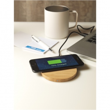 Logo trade corporate gift photo of: Essence 5W bamboo wireless charging pad