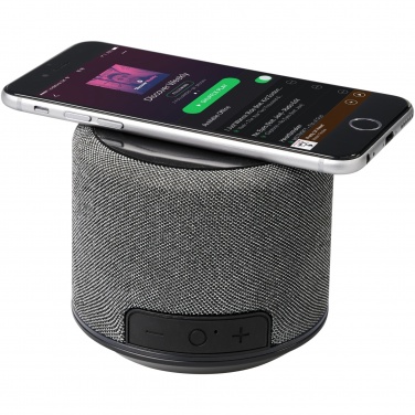 Logo trade promotional giveaways picture of: Fiber 3W wireless charging Bluetooth® speaker