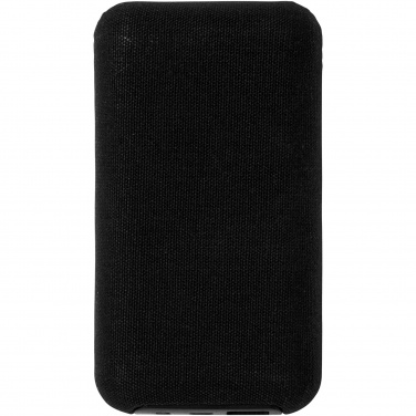 Logo trade business gift photo of: Future 6000 mAh bamboo/fabric wireless power bank