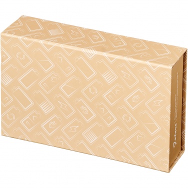 Logo trade advertising products image of: Future 6000 mAh bamboo/fabric wireless power bank