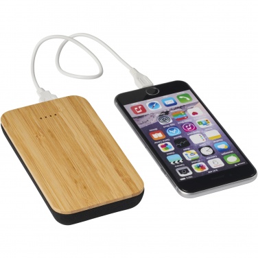 Logotrade corporate gift image of: Future 6000 mAh bamboo/fabric wireless power bank