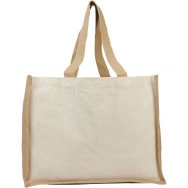 Logo trade promotional gift photo of: Varai 320 g/m² canvas and jute shopping tote bag 23L