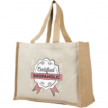 Logo trade promotional products picture of: Varai 320 g/m² canvas and jute shopping tote bag 23L