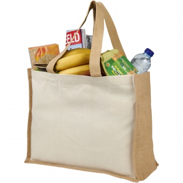 Logotrade promotional merchandise image of: Varai 320 g/m² canvas and jute shopping tote bag 23L