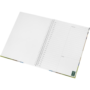 Logo trade promotional giveaways image of: Wire-o A4 notebook hard cover