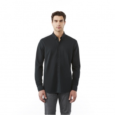 Logo trade promotional giveaway photo of: Bigelow long sleeve men's pique shirt