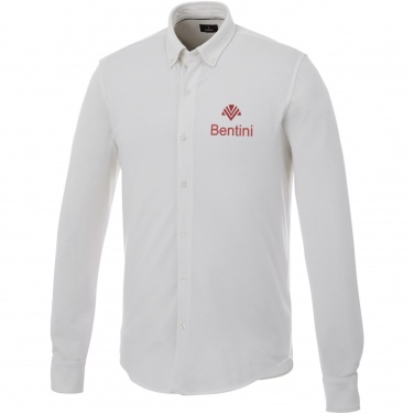 Logo trade promotional items image of: Bigelow long sleeve men's pique shirt
