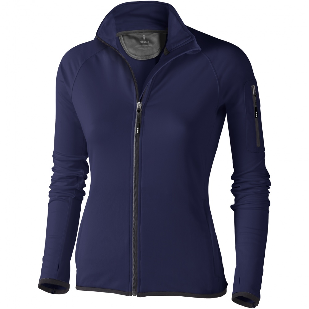 Logo trade promotional giveaways image of: Mani women's performance full zip fleece jacket