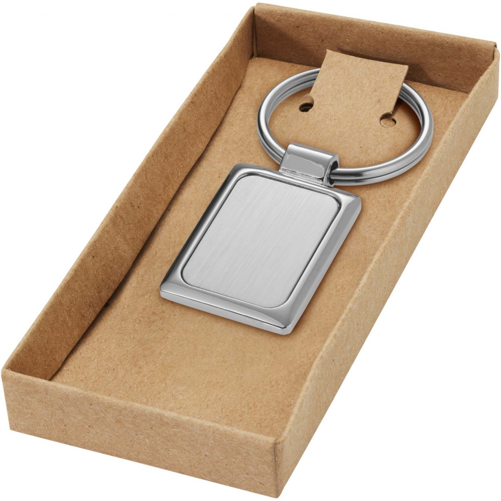 Logo trade promotional product photo of: Sergio rectangular metal keychain